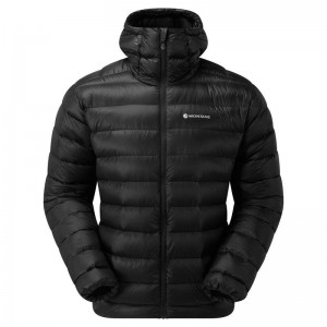 Black Montane Alpine 850 Lite Hooded Men's Down Jackets | ENS3466DX