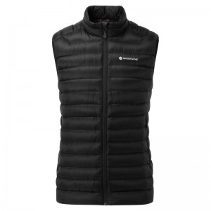 Black Montane Anti-Freeze Down Men's Vest | COJ6257IF