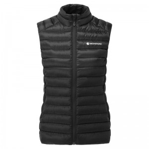 Black Montane Anti-Freeze Down Women's Vest | JCU5296PP