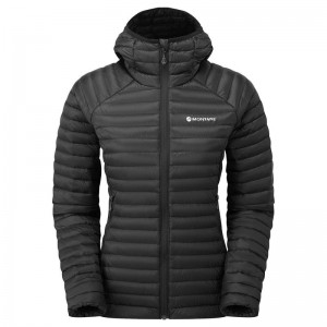 Black Montane Anti-Freeze Lite Hooded Women's Down Jackets | DBN1199JY