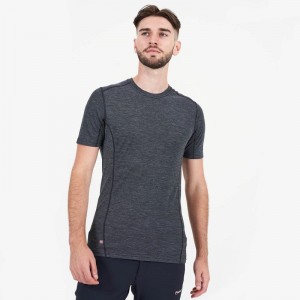 Black Montane Primino 140 Men's T Shirts | LGU169KG