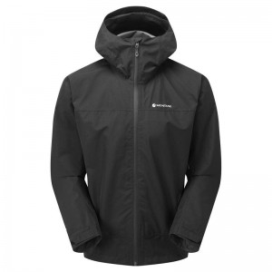 Black Montane Spirit Men's Waterproof Jackets | EIF1880KF