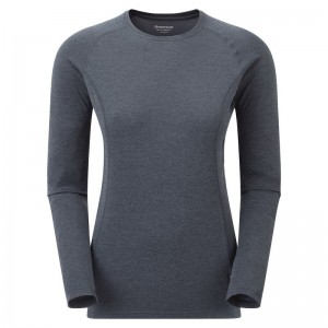 Dark Blue Montane Dart Long Sleeve Women's T Shirts | ZPM5097UM