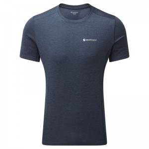 Dark Blue Montane Dart Men's T Shirts | ONI725DC