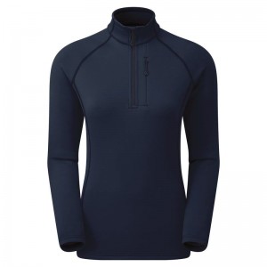 Dark Blue Montane Fury Zip Pull-On Women's Fleece | BUP259VO