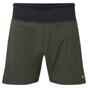 Dark Green Montane Slipstream 5" Trail Running Men's Shorts | UCB4455YN