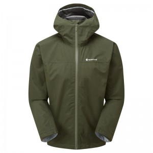 Dark Green Montane Spirit Men's Waterproof Jackets | LBP619LX