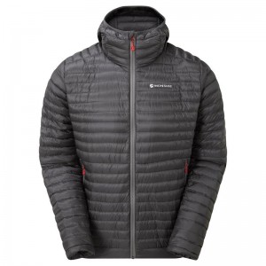 Dark Grey Montane Anti-Freeze Lite Hooded Men's Down Jackets | YOE9170RX