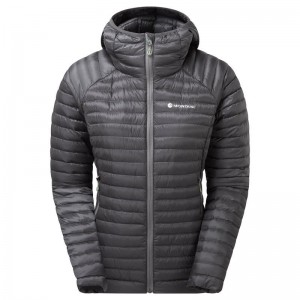 Dark Grey Montane Anti-Freeze Lite Hooded Women's Down Jackets | KFE3955KW