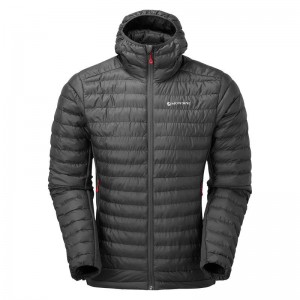 Dark Grey Montane Icarus Lite Hooded Men's Jackets | SSC5598QA