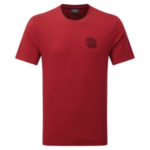 Dark Red Montane Transpose Men's T Shirts | EEI3471EH