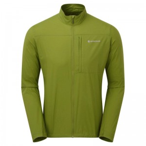 Green Montane Featherlite Windproof Men's Jackets | URB5090ZP