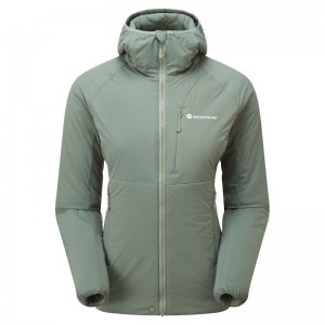 Grey Green Montane Fireball Women's Softshell Jackets | CNR3799QK