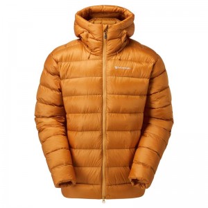 Orange Montane Anti-Freeze XT Hooded Men's Down Jackets | TJO2262QR