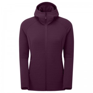 Purple Montane Protium XT Hooded Women's Fleece Jackets | FDH2814YL