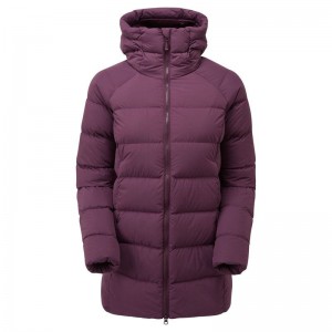 Purple Montane Tundra Hooded Women's Down Jackets | BHI1458UG