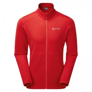 Red Montane Protium Men's Fleece Jackets | HFN471QH