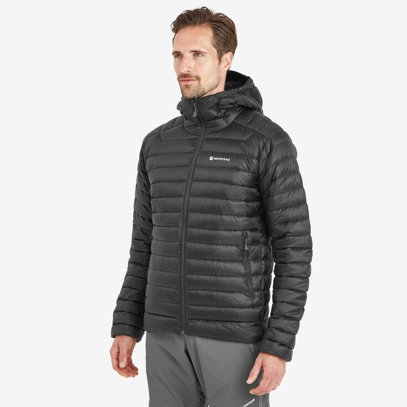 Black Montane Anti-Freeze Hooded Men's Down Jackets | MNT1688TB