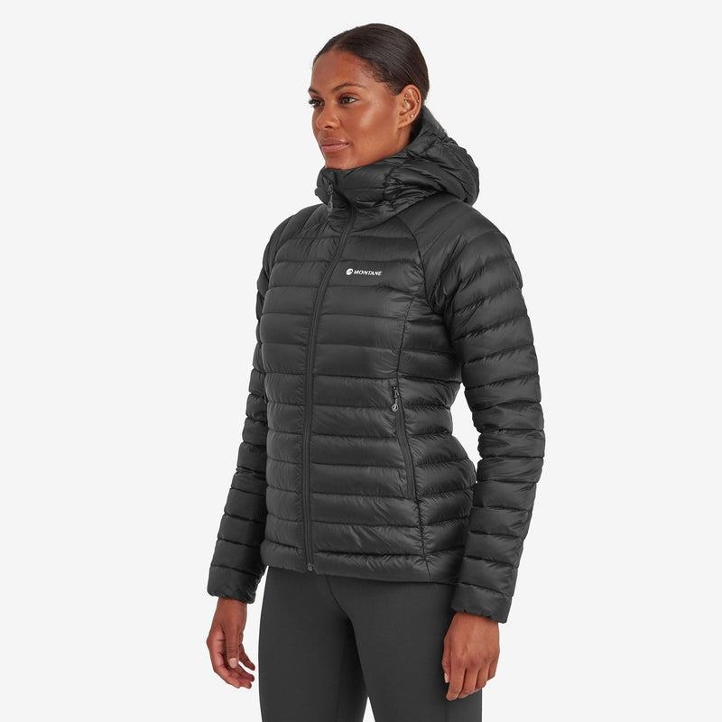 Black Montane Anti-Freeze Hooded Women's Down Jackets | FPE6446EZ