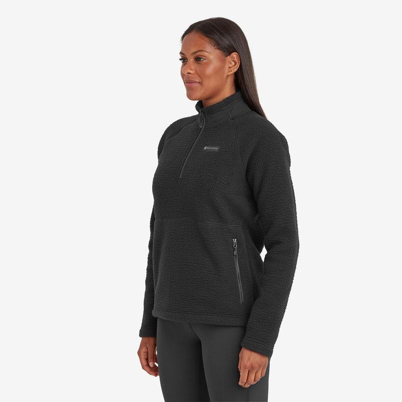 Black Montane Chonos Smock Pull On Women's Fleece | TFZ8762WO