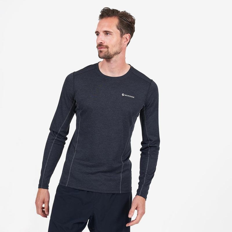 Black Montane Dart Long Sleeve Men's T Shirts | TSU1319GM