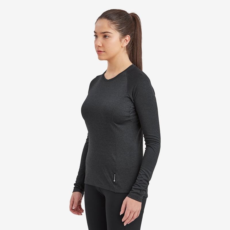 Black Montane Dart Long Sleeve Women's T Shirts | UXX3028IA