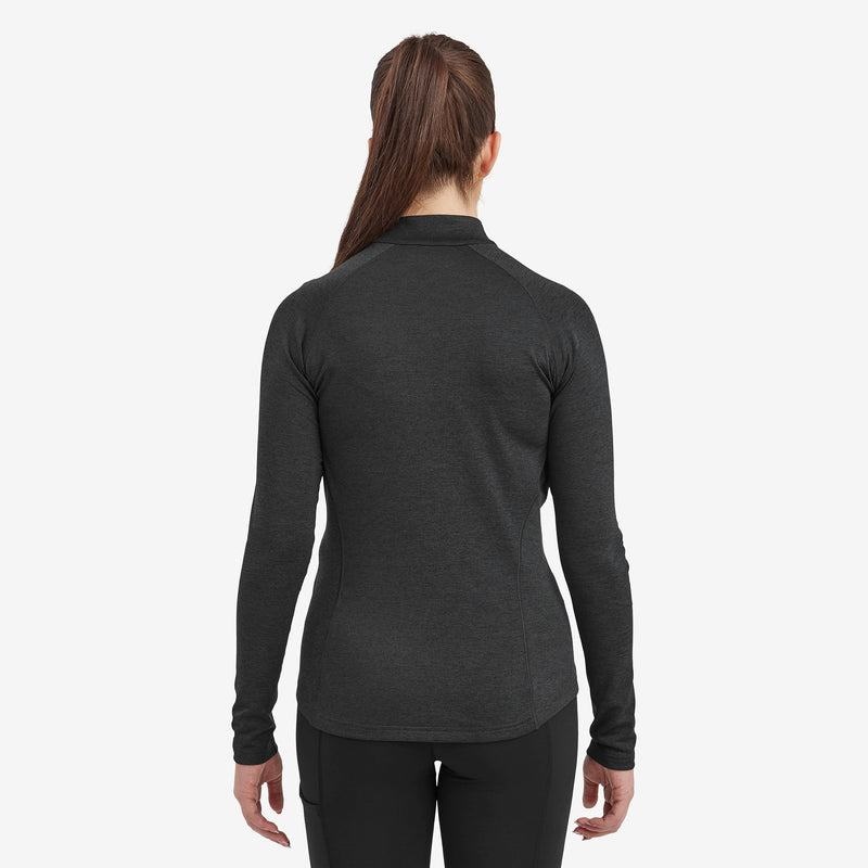 Black Montane Dart Zip Neck Women's T Shirts | IBV5614VL