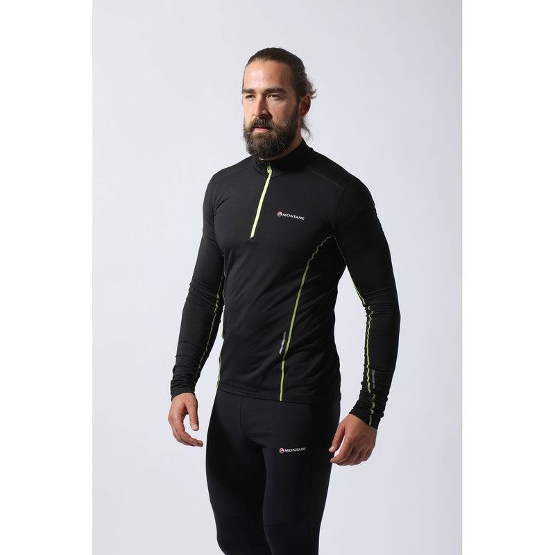 Black Montane Dragon Pull-On Men's Fleece Jackets | UJO6520VU