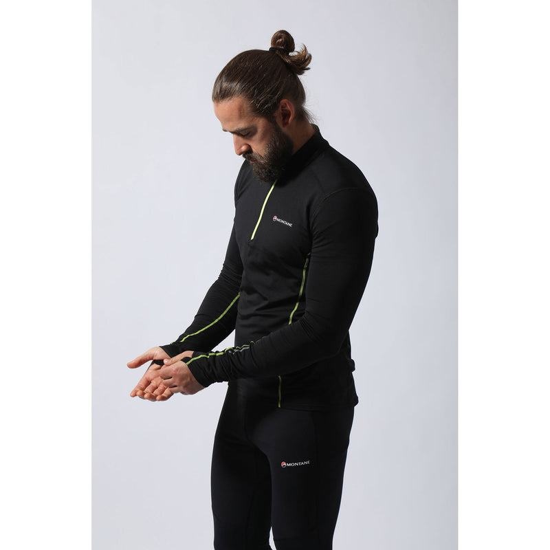 Black Montane Dragon Pull-On Men's Fleece Jackets | UJO6520VU