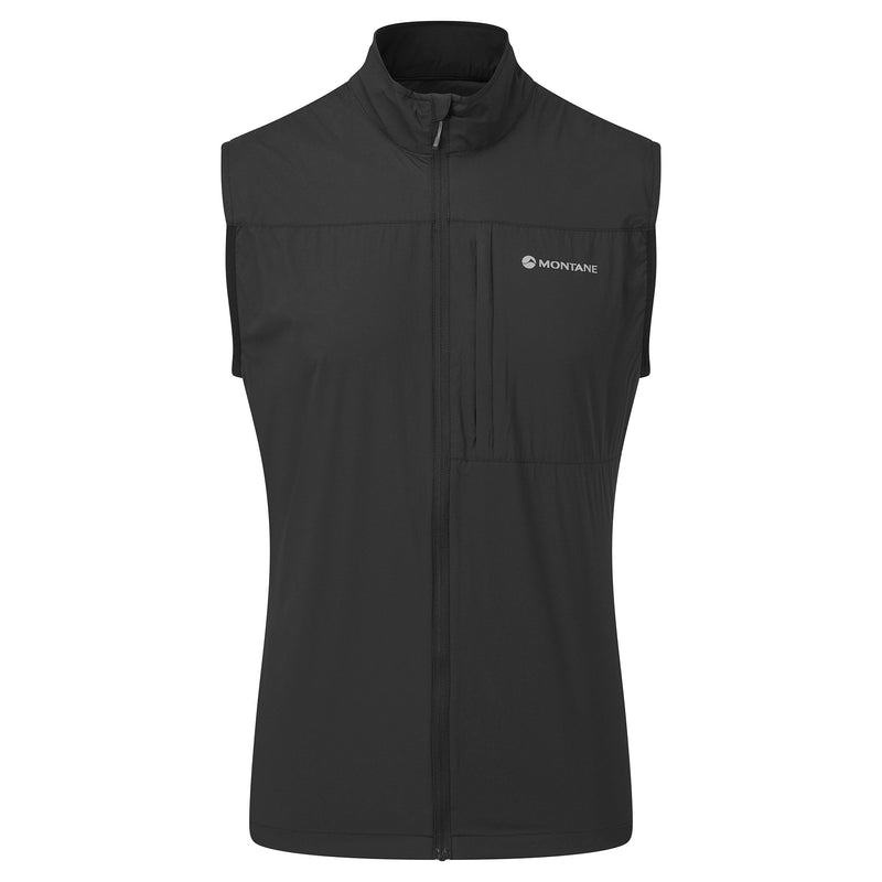 Black Montane Featherlite Windproof Men\'s Vest | QHQ3326IV