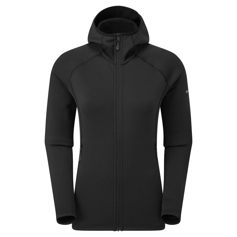 Black Montane Fury Hooded Women\'s Fleece Jackets | KFS3425EF