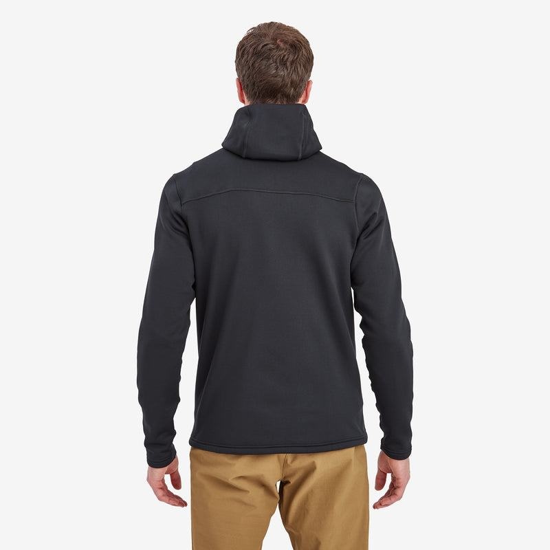 Black Montane Fury XT Hooded Men's Fleece Jackets | OWH7538UD