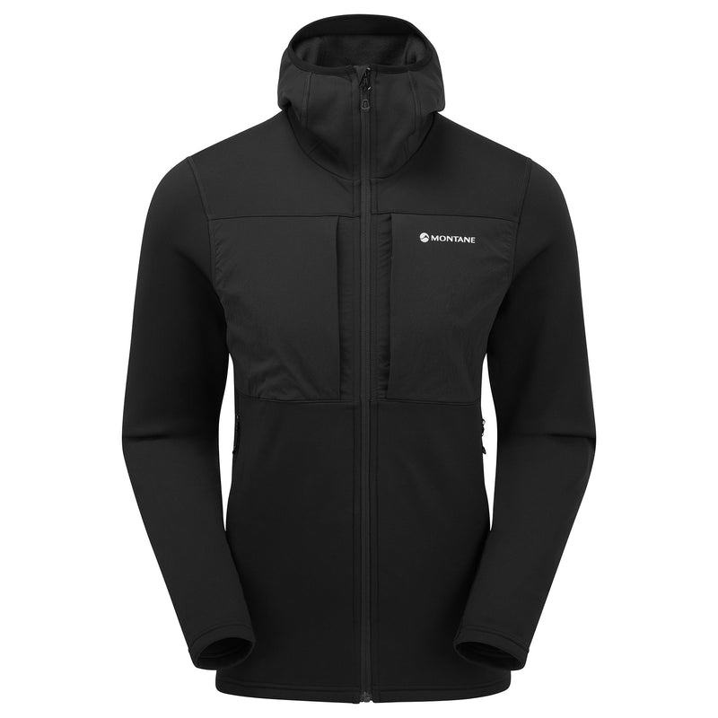 Black Montane Fury XT Hooded Men\'s Fleece Jackets | OWH7538UD