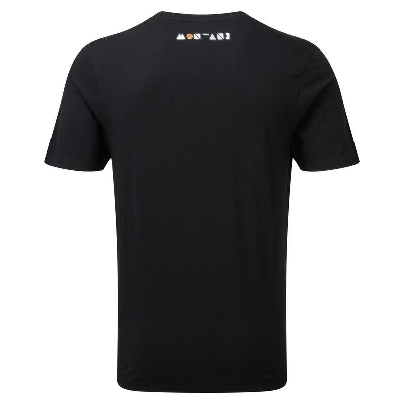 Black Montane Geometry Men's T Shirts | POS2039KC