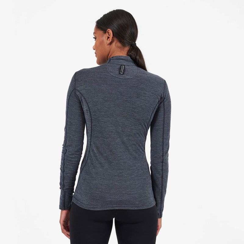 Black Montane Primino 140 Zip Neck Women's Base Layer Tops | LXG4469FF