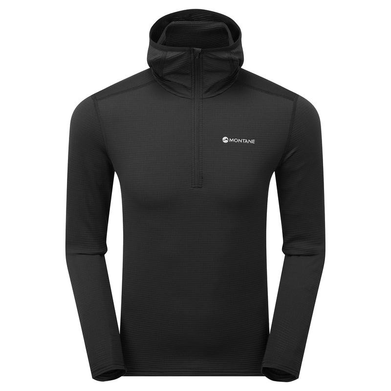 Black Montane Protium Lite Hooded Pull On Men\'s Fleece | CYW8235GK