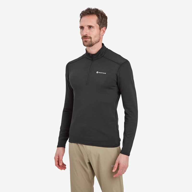 Black Montane Protium Lite Pull On Men's Fleece | UNG4424CI