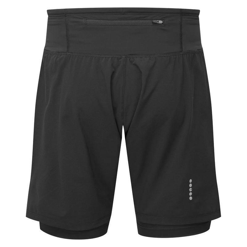 Black Montane Slipstream Twin Skin Running Men's Shorts | KLM5189YD