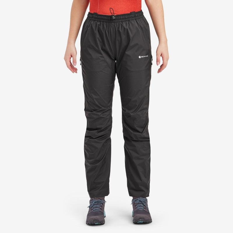 Black Montane Spirit Lite Waterproof Women's Trousers | VRG517RM