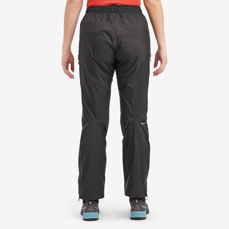 Black Montane Spirit Lite Waterproof Women's Trousers | VRG517RM