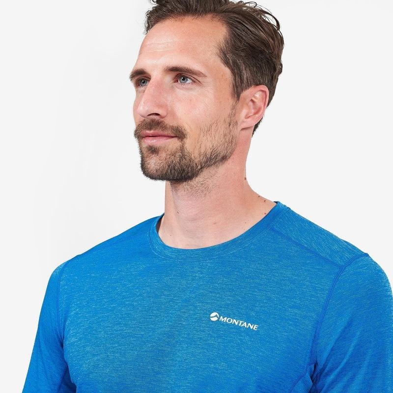 Blue Montane Dart Long Sleeve Men's T Shirts | LCI8032OF