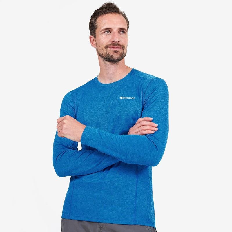 Blue Montane Dart Long Sleeve Men's T Shirts | LCI8032OF