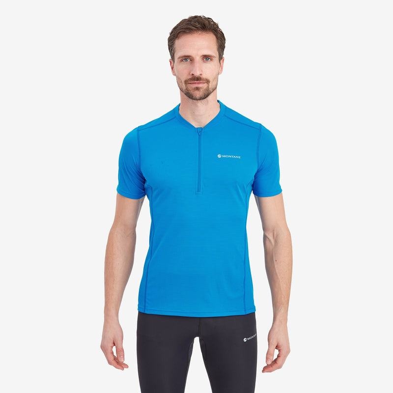 Blue Montane Dart Nano Zip Men's T Shirts | LYG9796YQ