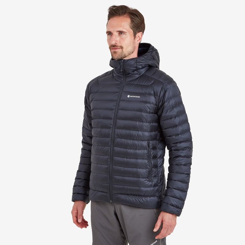 Dark Blue Montane Anti-Freeze Hooded Men's Down Jackets | IRM1099EL