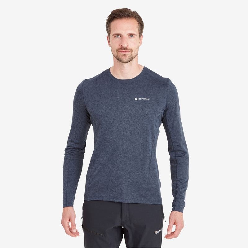 Dark Blue Montane Dart Long Sleeve Men's T Shirts | EHS2266ZB