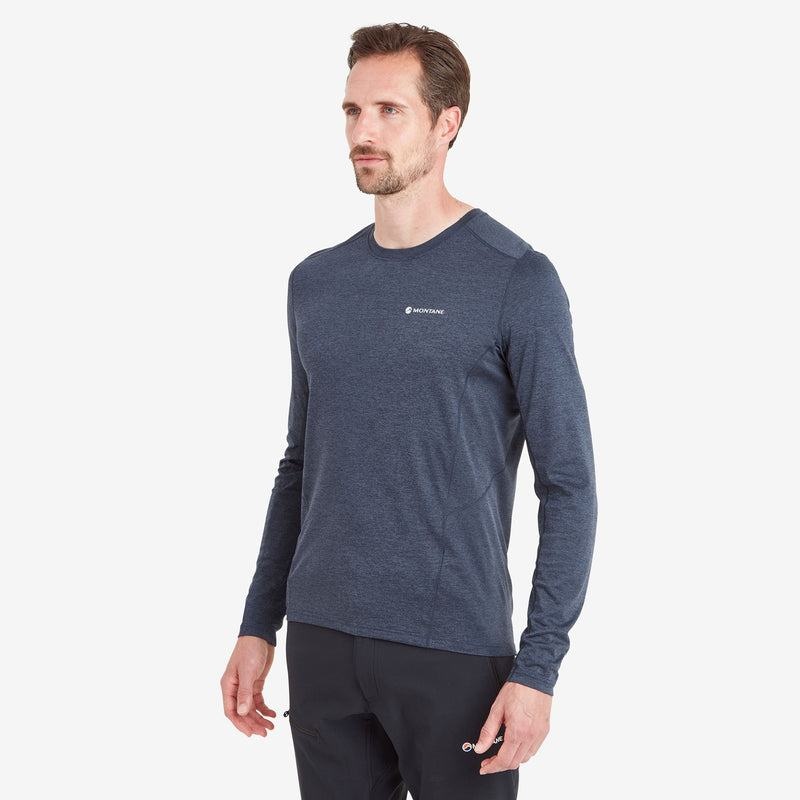 Dark Blue Montane Dart Long Sleeve Men's T Shirts | EHS2266ZB