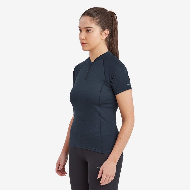 Dark Blue Montane Dart Nano Zip Women's T Shirts | EXF3973ON