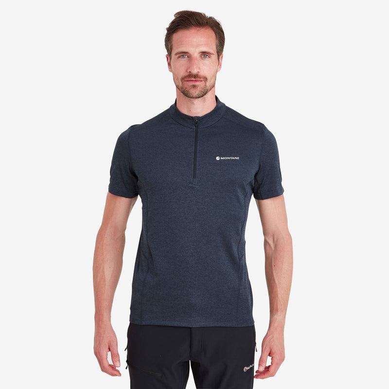 Dark Blue Montane Dart Zip Men's T Shirts | RES503WC