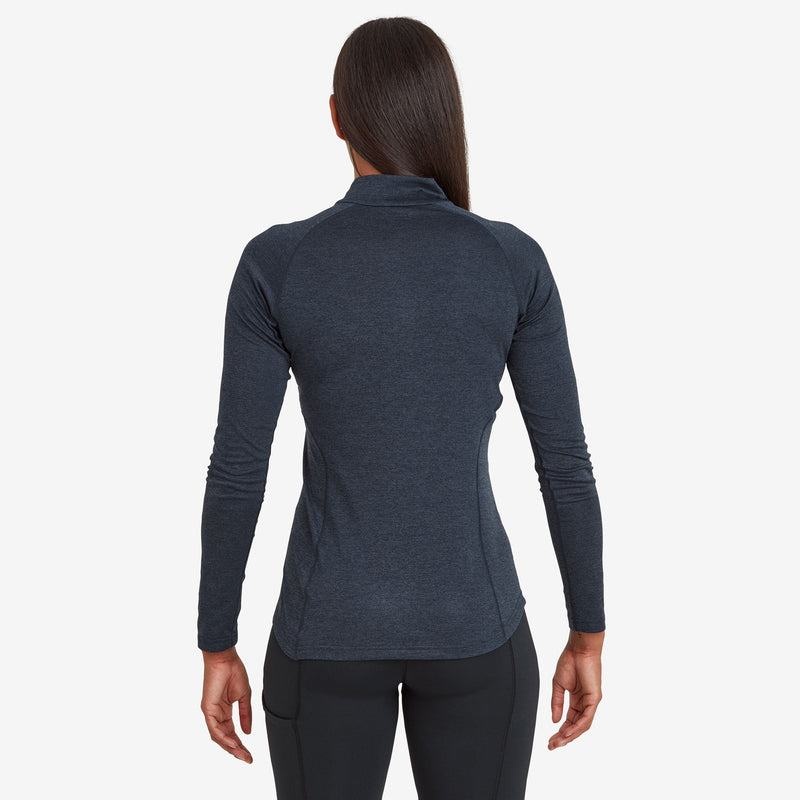 Dark Blue Montane Dart Zip Neck Women's T Shirts | UMX8036CL