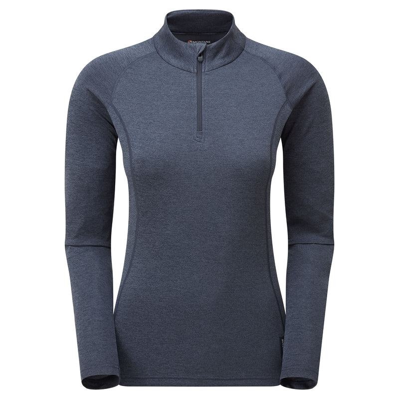 Dark Blue Montane Dart Zip Neck Women\'s T Shirts | UMX8036CL